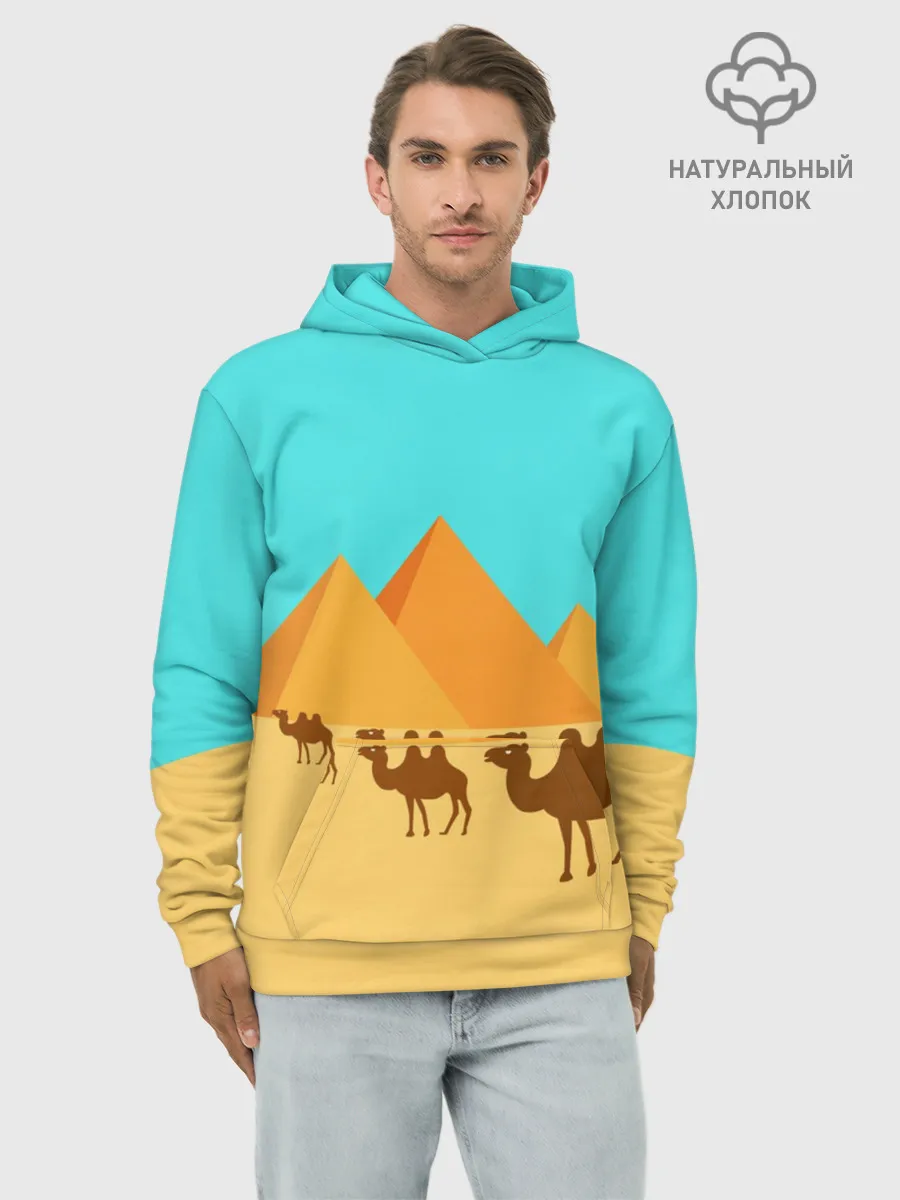 Худи мужской база хлопок / Пирамиды Египта