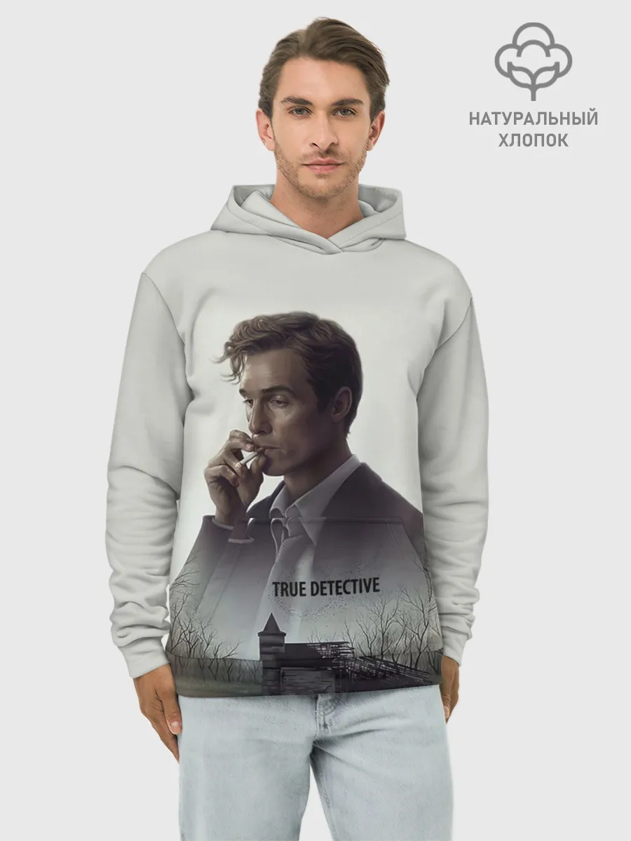 Худи мужской база хлопок / True Detective