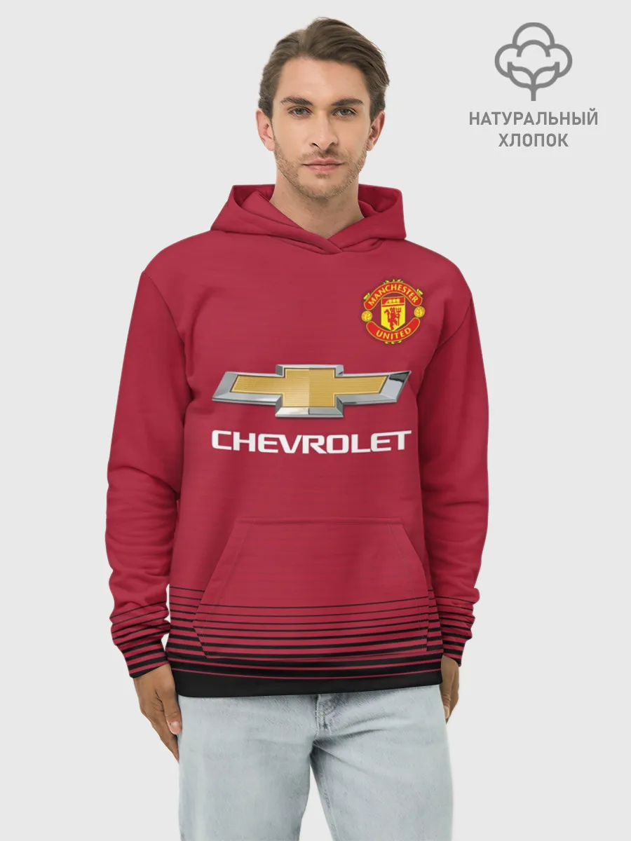 Худи мужской база хлопок / Манчестер Юнайтед 18-19