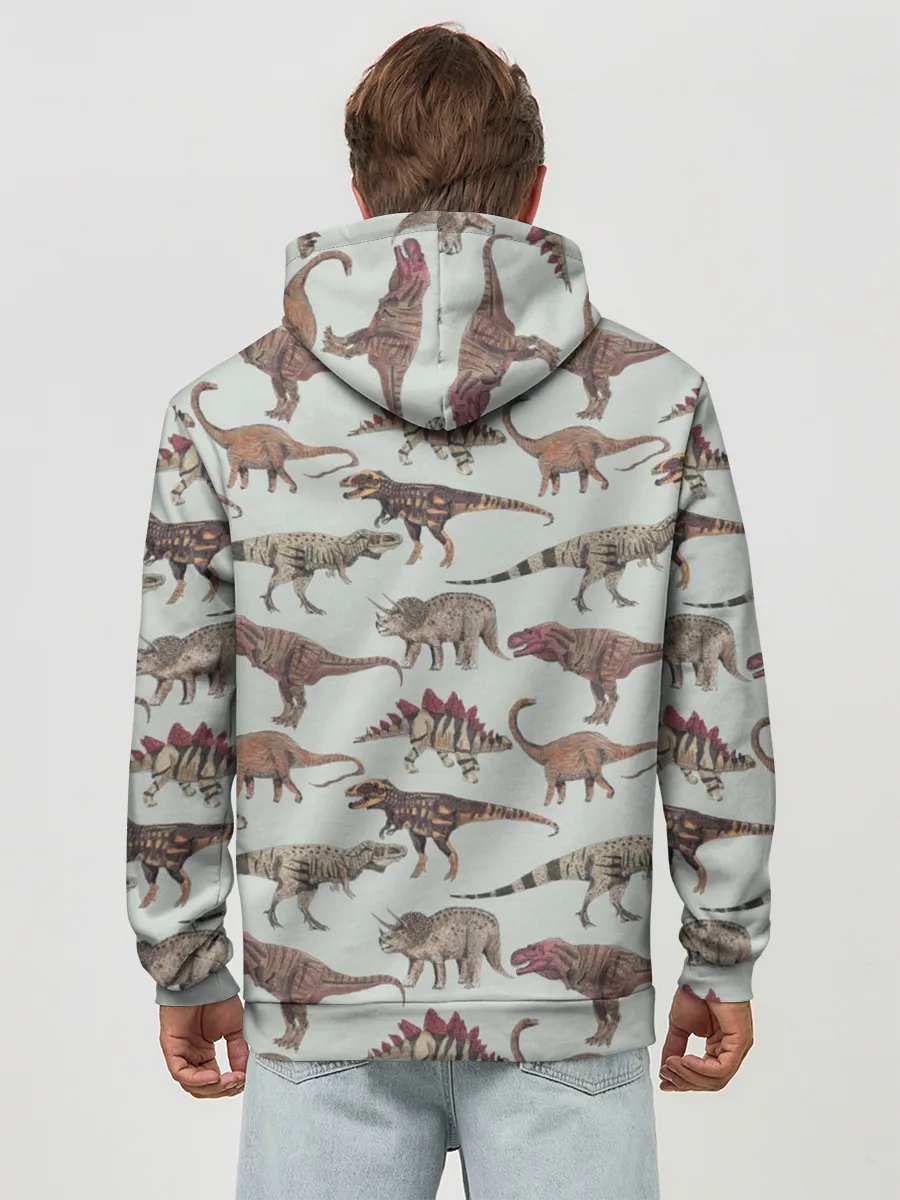 Худи мужской база хлопок / Динозавры