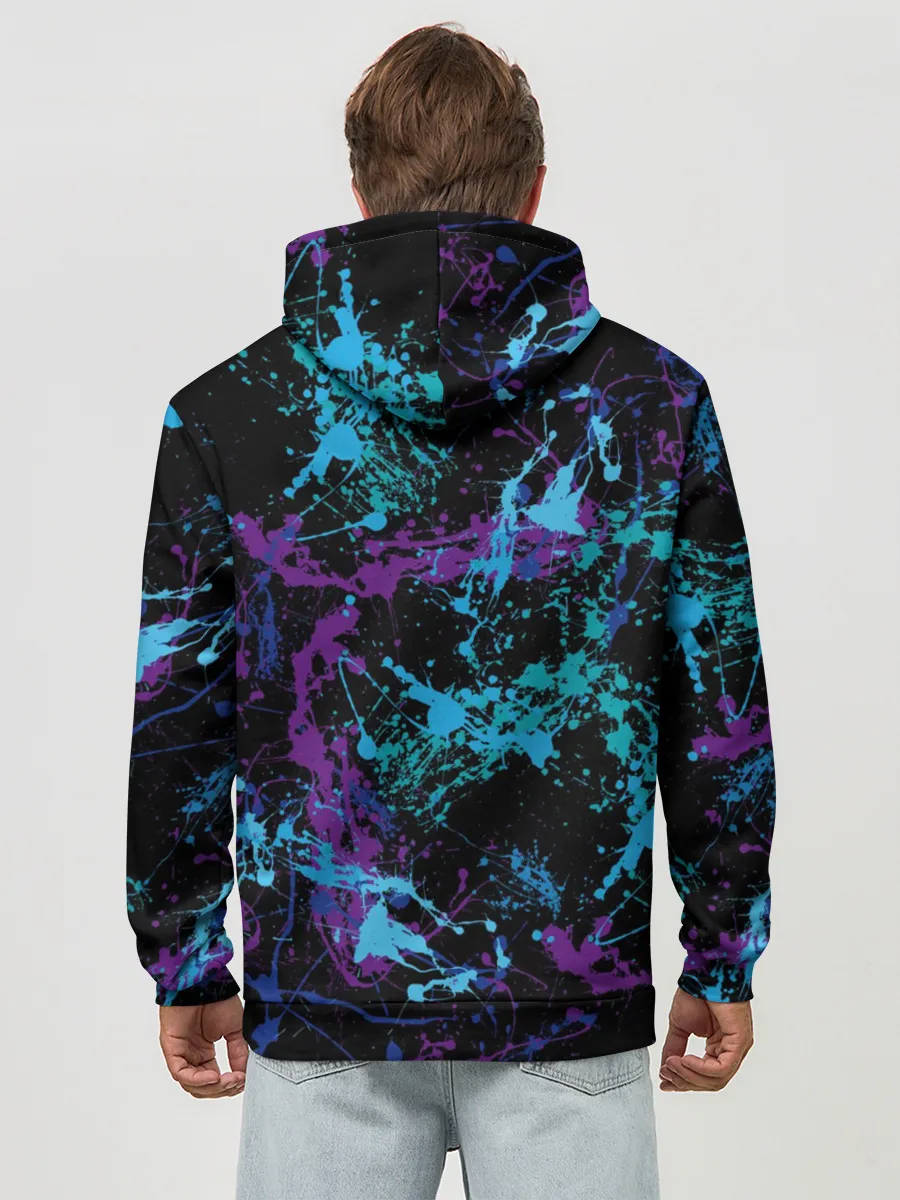 Худи мужской база хлопок / Брызги