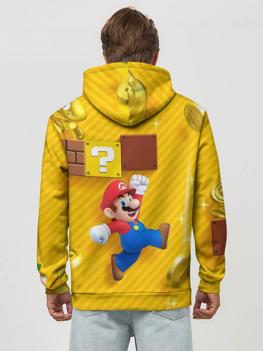 Худи мужской база хлопок / Супер Марио