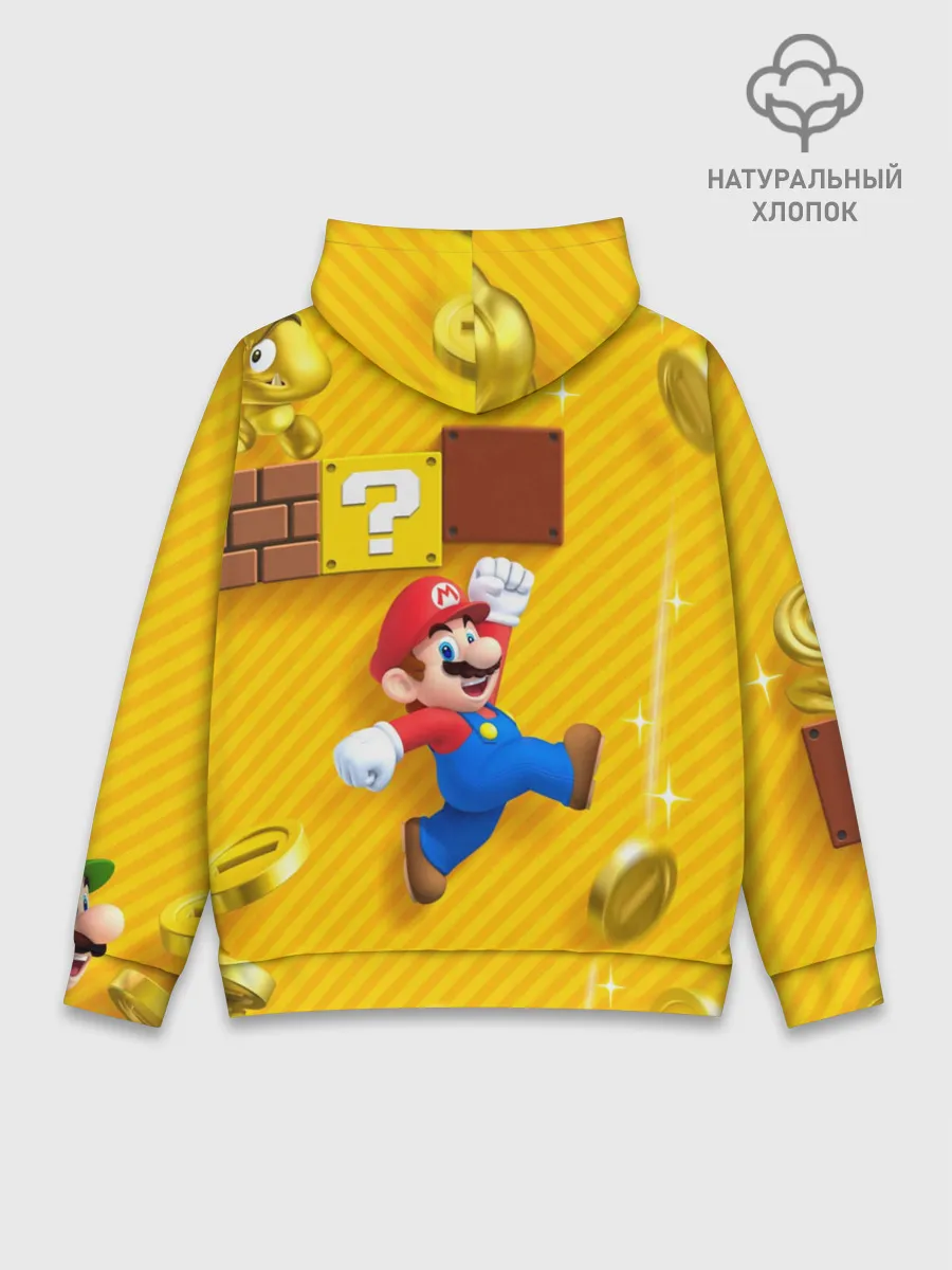 Худи мужской база хлопок / Супер Марио