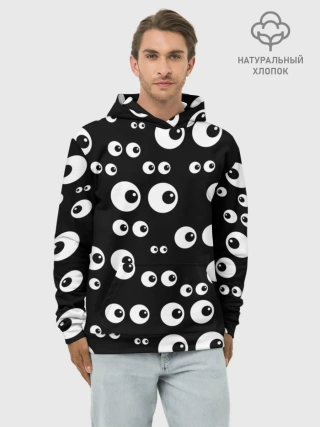 Худи мужской база хлопок / Глаза