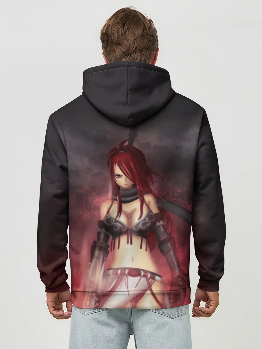 Худи мужской база хлопок / Алая Эльза