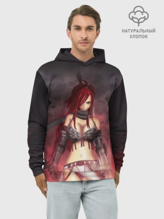 Худи мужской база хлопок / Алая Эльза