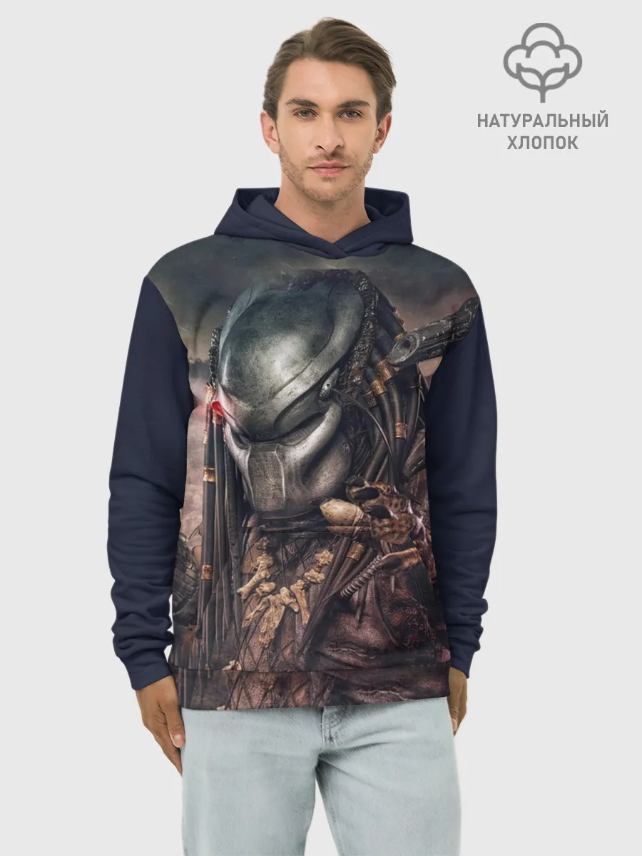 Худи мужской база хлопок / Хищник | Predator