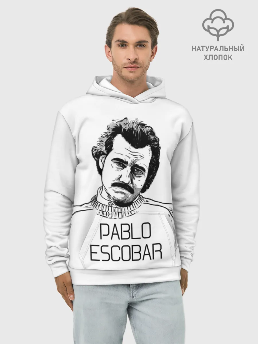 Худи мужской база хлопок / Pablo Escobar
