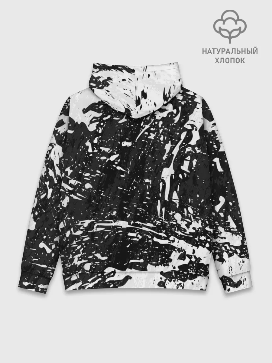 Худи мужской база хлопок / BERSERK лого чб