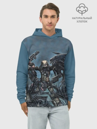 Худи мужской база хлопок / Фильм Хищник