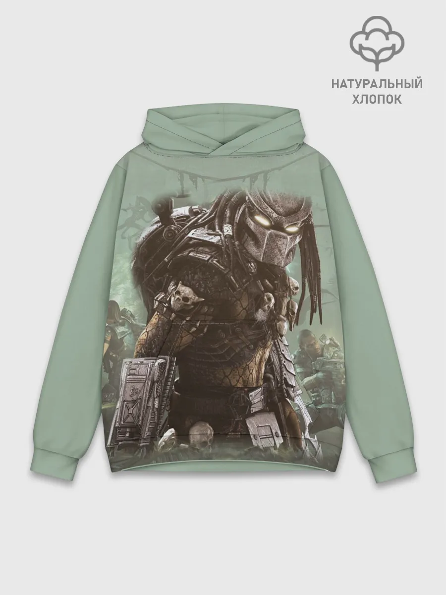 Худи мужской база хлопок / Хищник