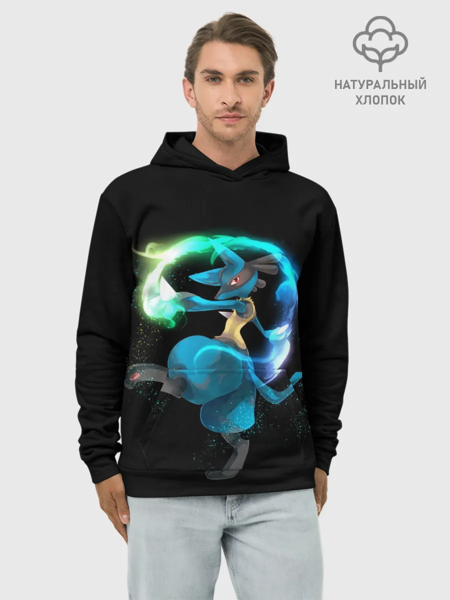 Худи мужской база хлопок / Pokemon art