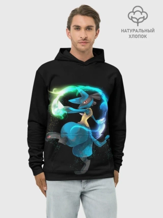 Худи мужской база хлопок / Pokemon art