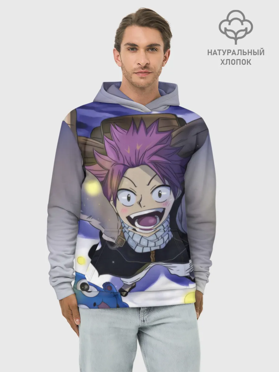 Худи мужской база хлопок / Нацу