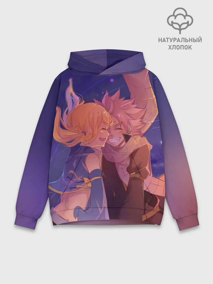 Худи мужской база хлопок / Люси Хартфилия и Нацу Драгнил