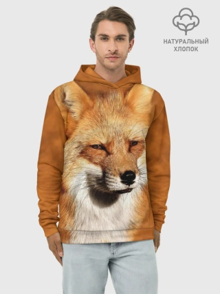Худи мужской база хлопок / Лисичка