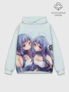 Худи мужской база хлопок / Аниме девочки-двойняшки