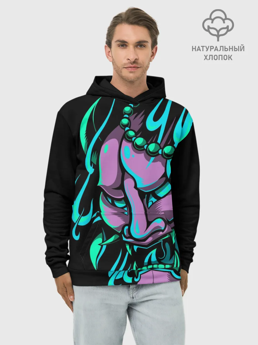 Худи мужской база хлопок / Демон Они