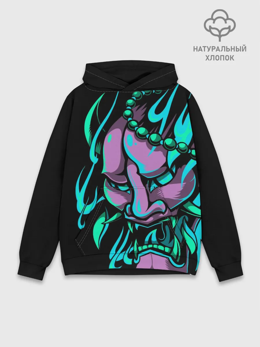 Худи мужской база хлопок / Демон Они