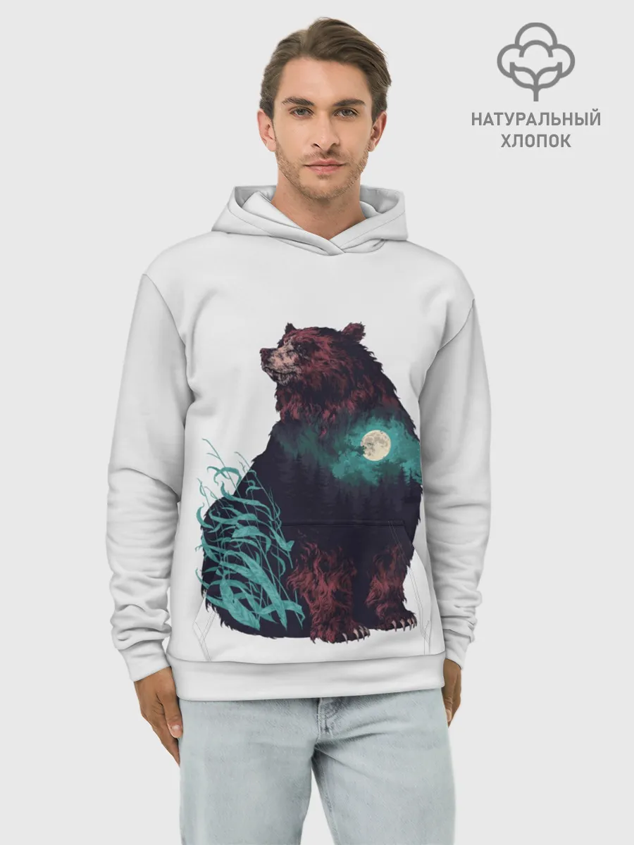 Худи мужской база хлопок / Дух природы