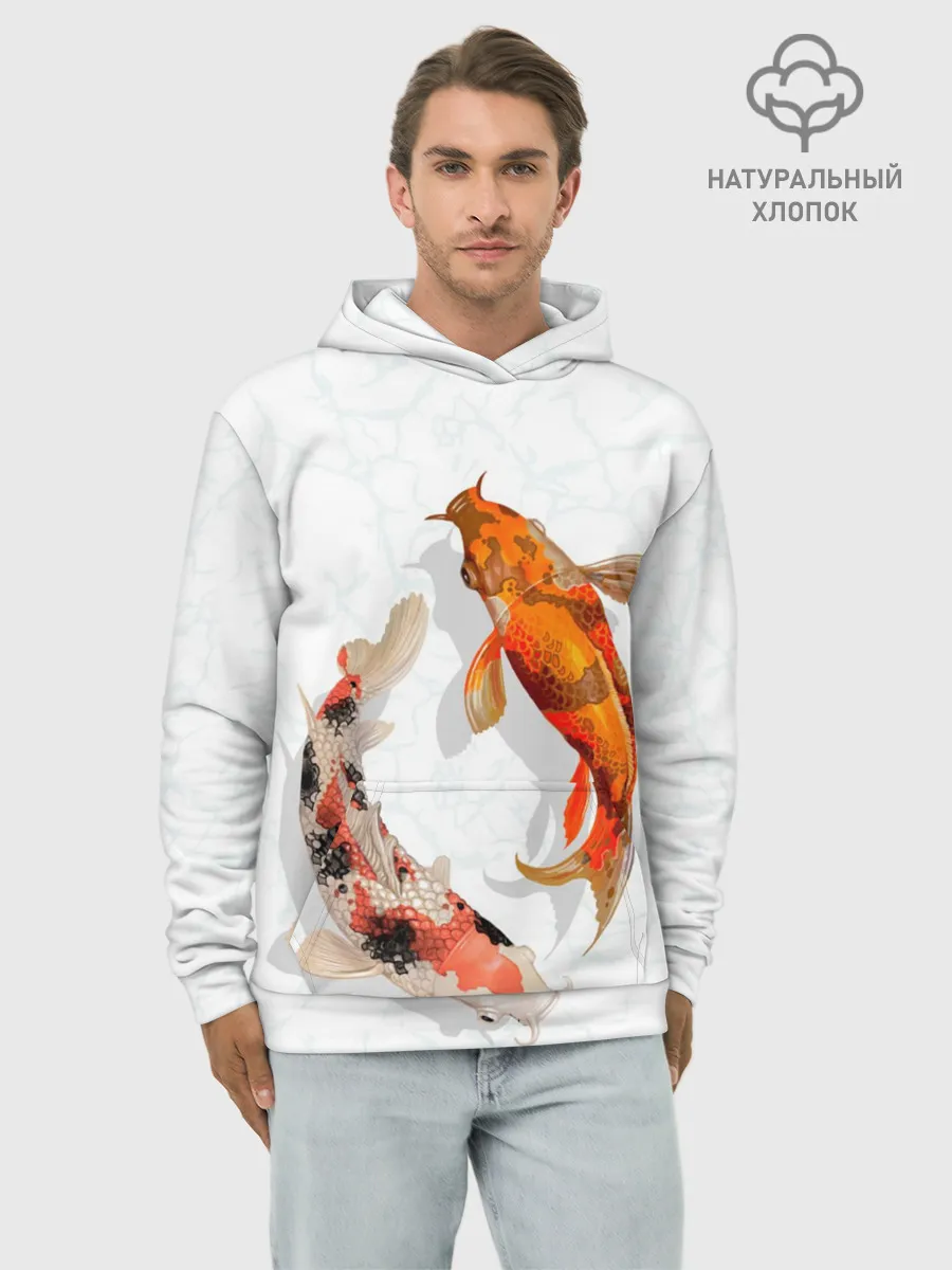 Худи мужской база хлопок / Приношу удачу