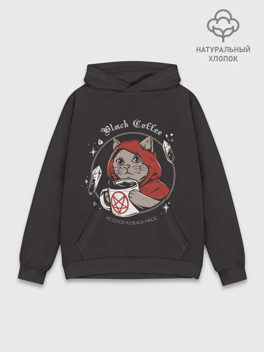 Худи мужской база хлопок / Cat Wizard