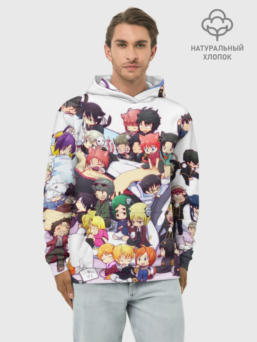 Худи мужской база хлопок / Full Gintama