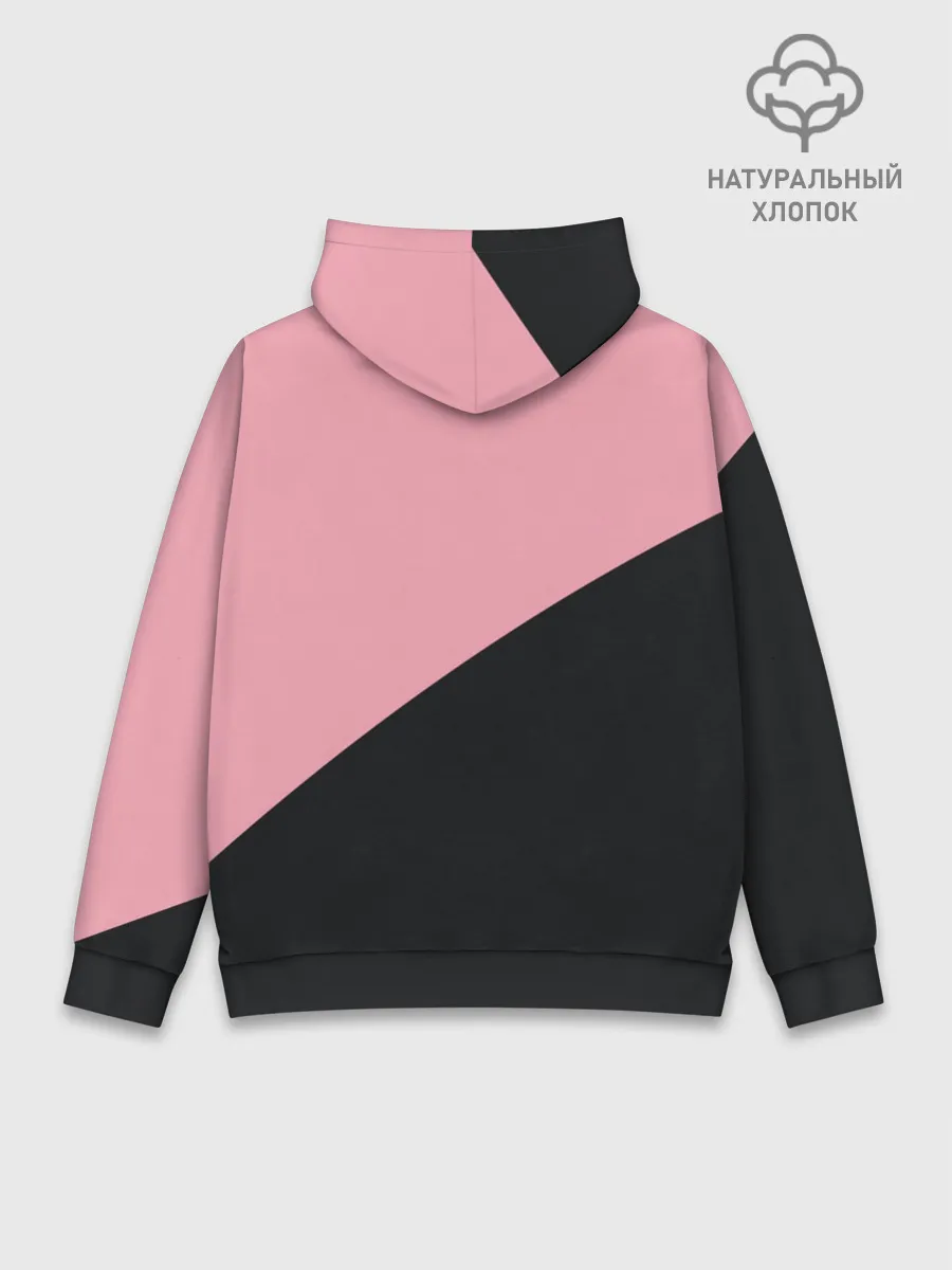 Худи мужской база хлопок / Black Pink