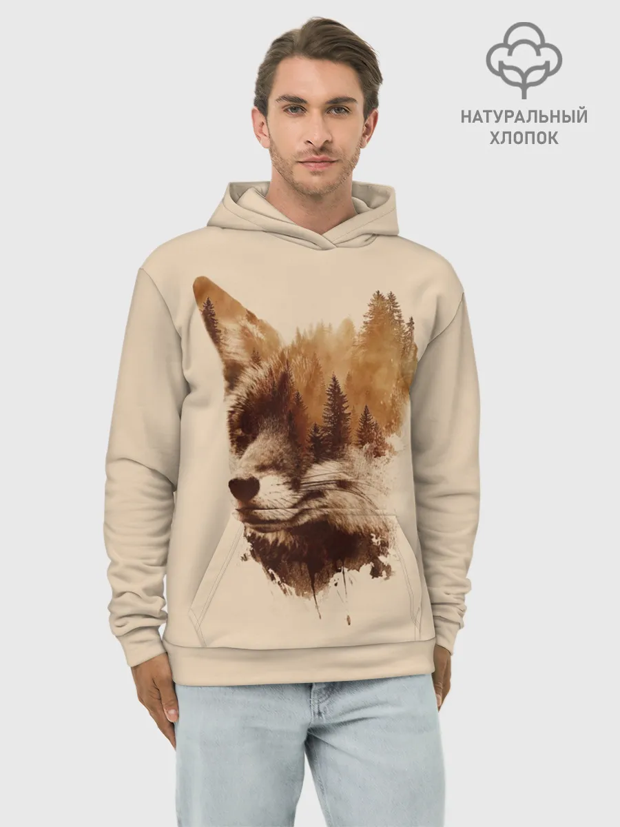 Худи мужской база хлопок / Лесной Лис