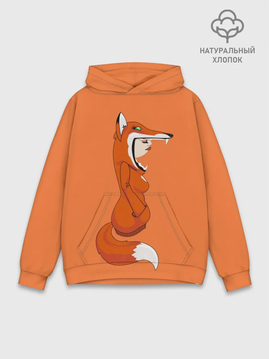 Худи мужской база хлопок / Барышня Лиса