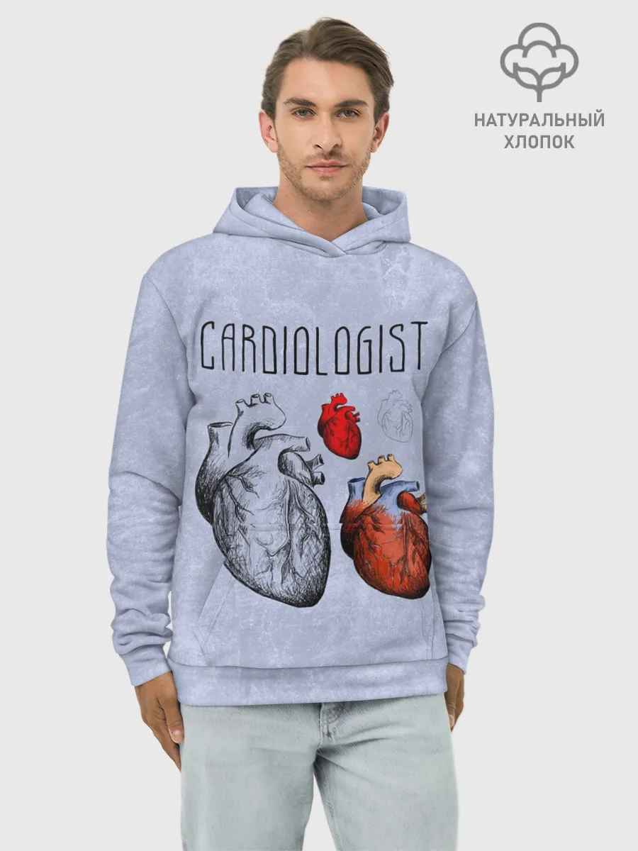 Худи мужской база хлопок / кардиолог