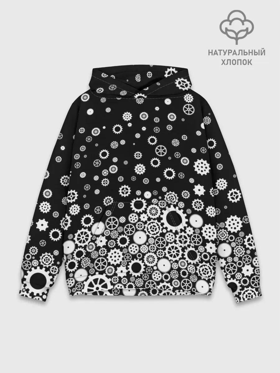 Худи мужской база хлопок / Шестеренки
