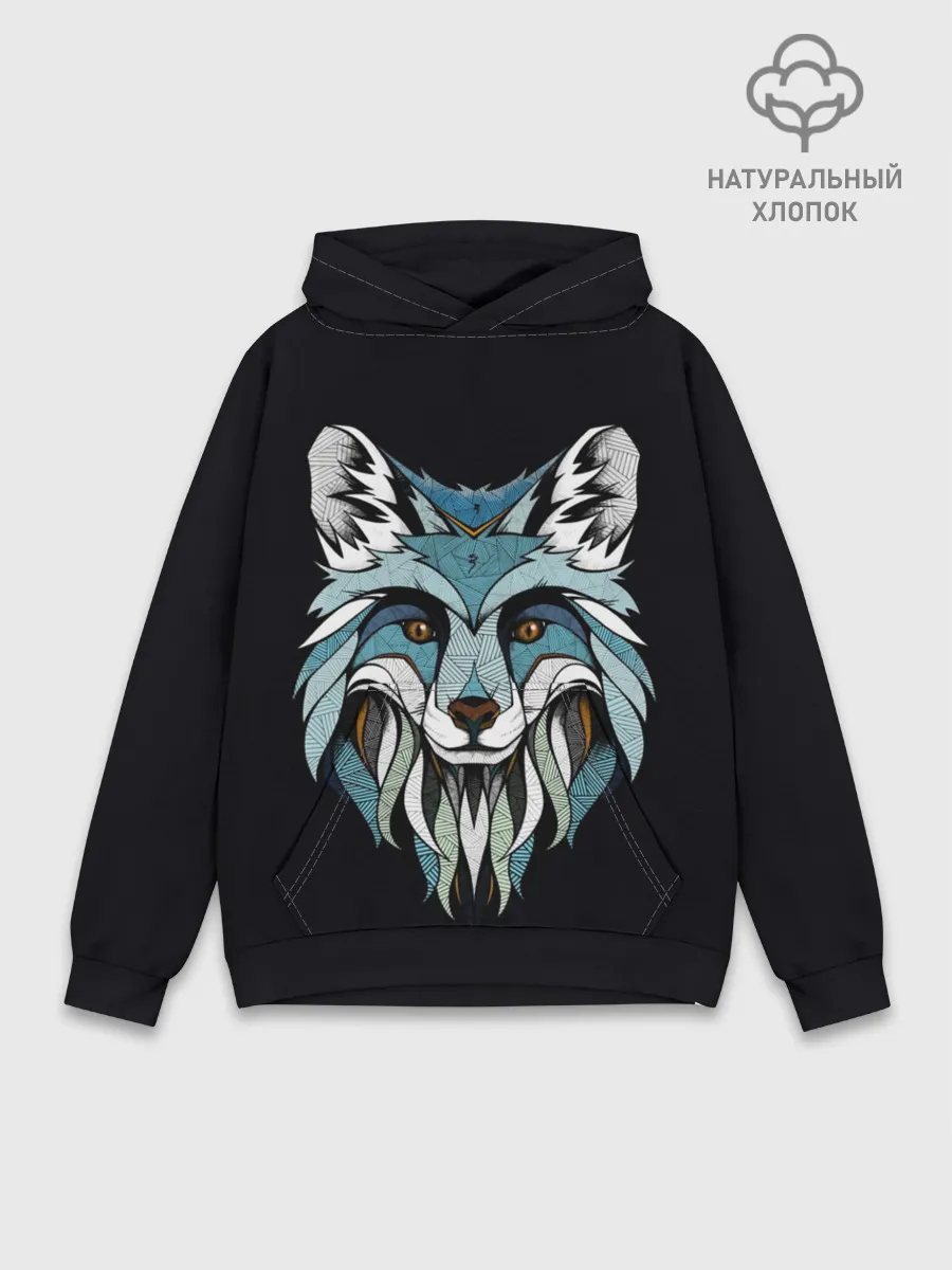Худи мужской база хлопок / Лис
