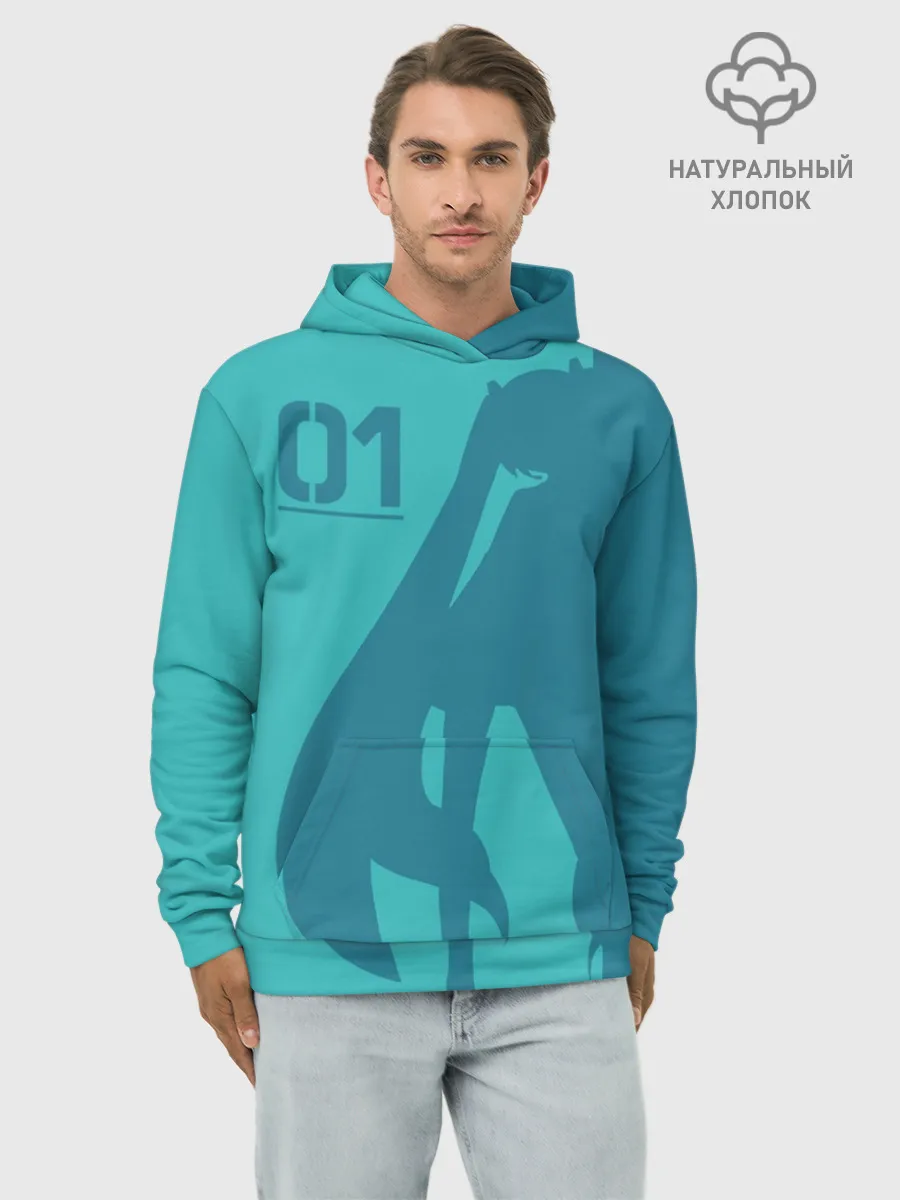 Худи мужской база хлопок / Хацуне Мику 01