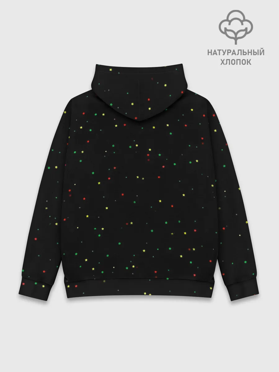 Худи мужской база хлопок / Космонавт с магнитофоном