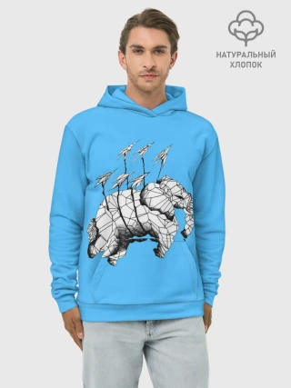 Худи мужской база хлопок / Бумажный Слон