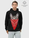 Худи мужской база хлопок / Gangsta Cat