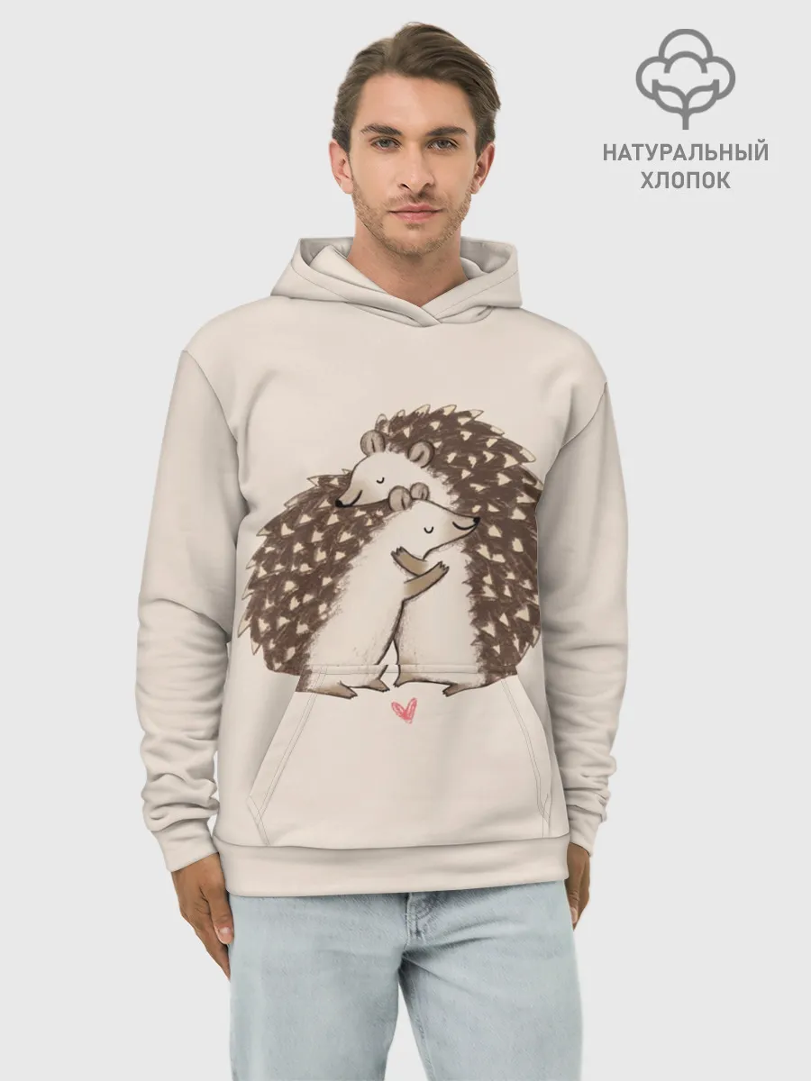 Худи мужской база хлопок / Любовь Ежиков