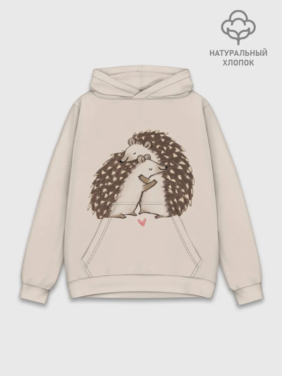 Худи мужской база хлопок / Любовь Ежиков