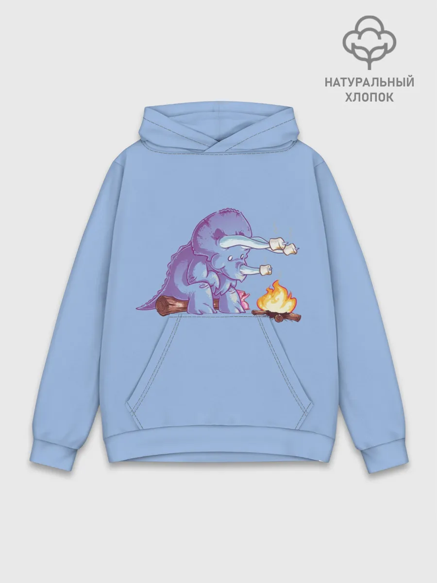 Худи мужской база хлопок / Трицератопс у Костра