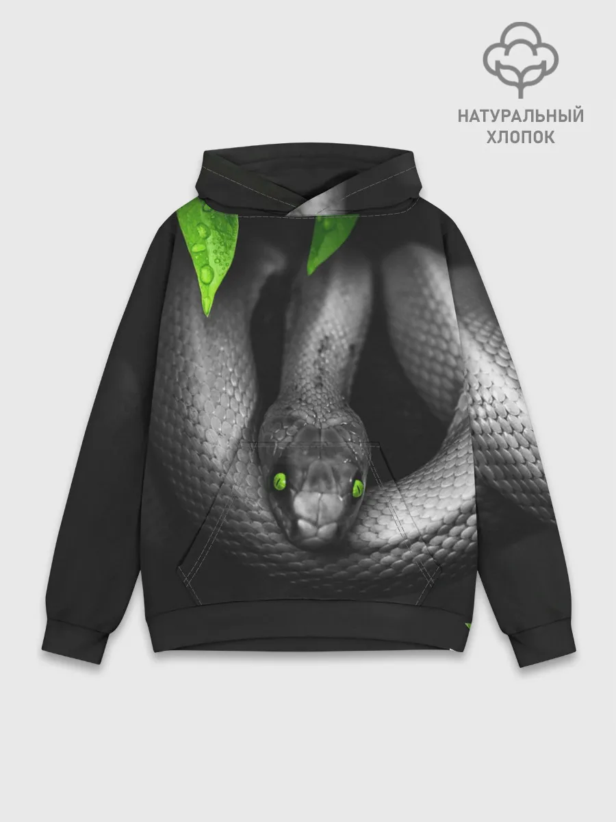 Худи мужской база хлопок / Змея