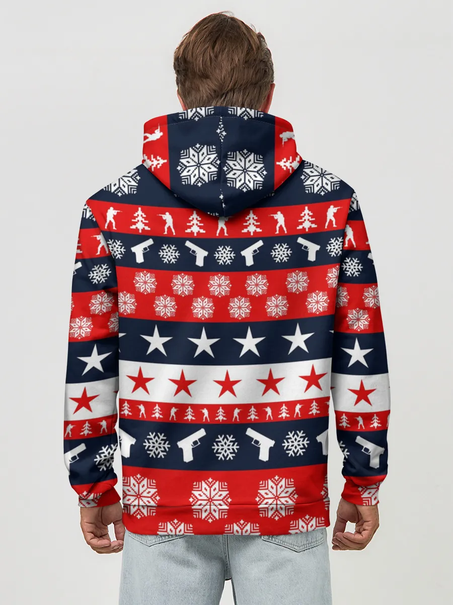 Худи мужской база хлопок / CS GO НОВОГОДНИЙ