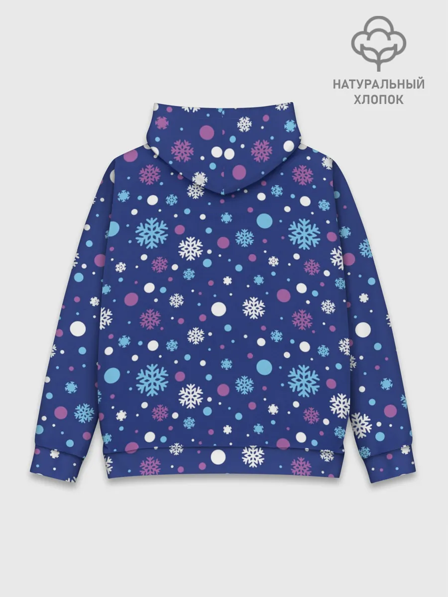 Худи мужской база хлопок / Снеговики