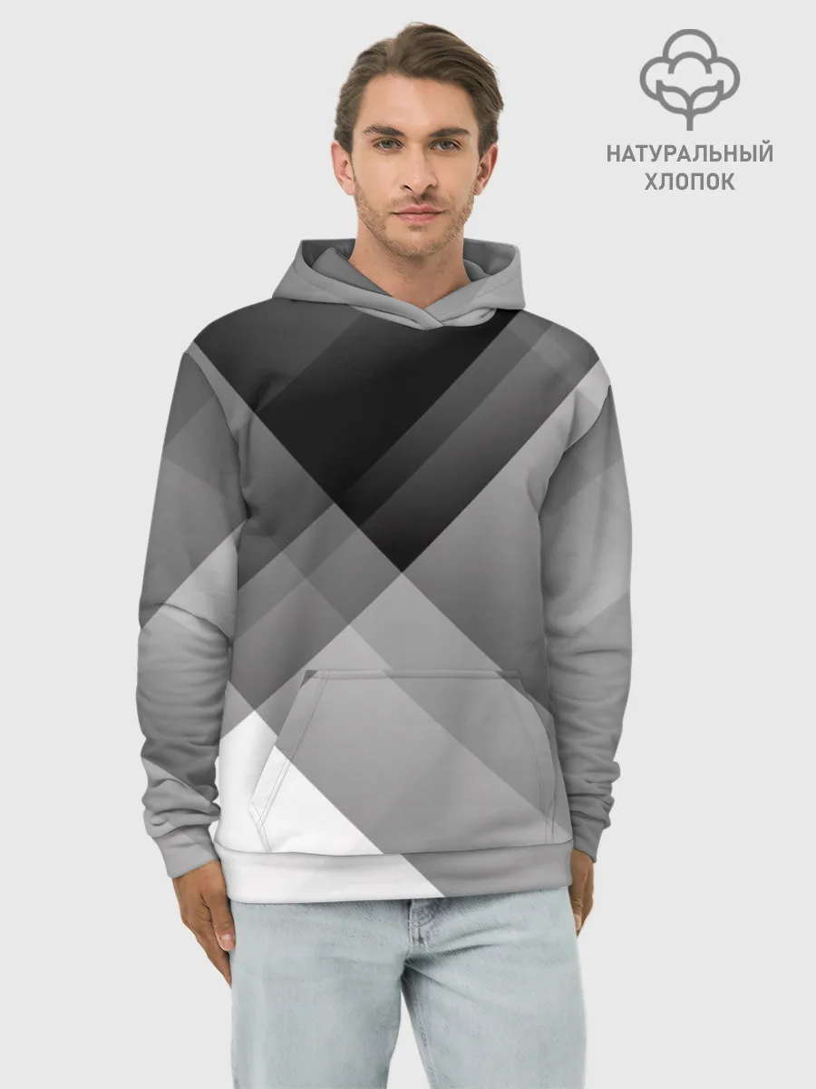 Худи мужской база хлопок / Геометрия
