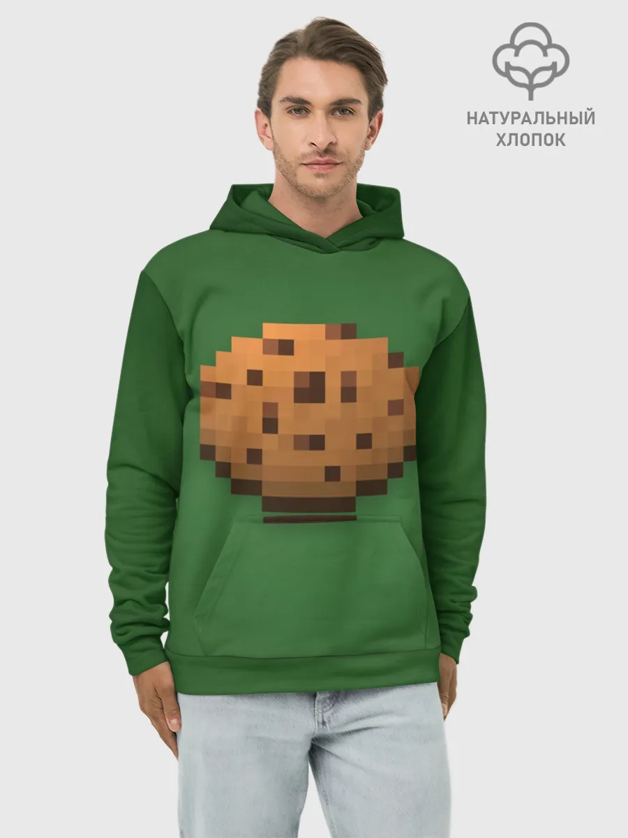 Худи мужской база хлопок / Minecraft Печенька