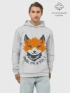 Худи мужской база хлопок / Hello Fox