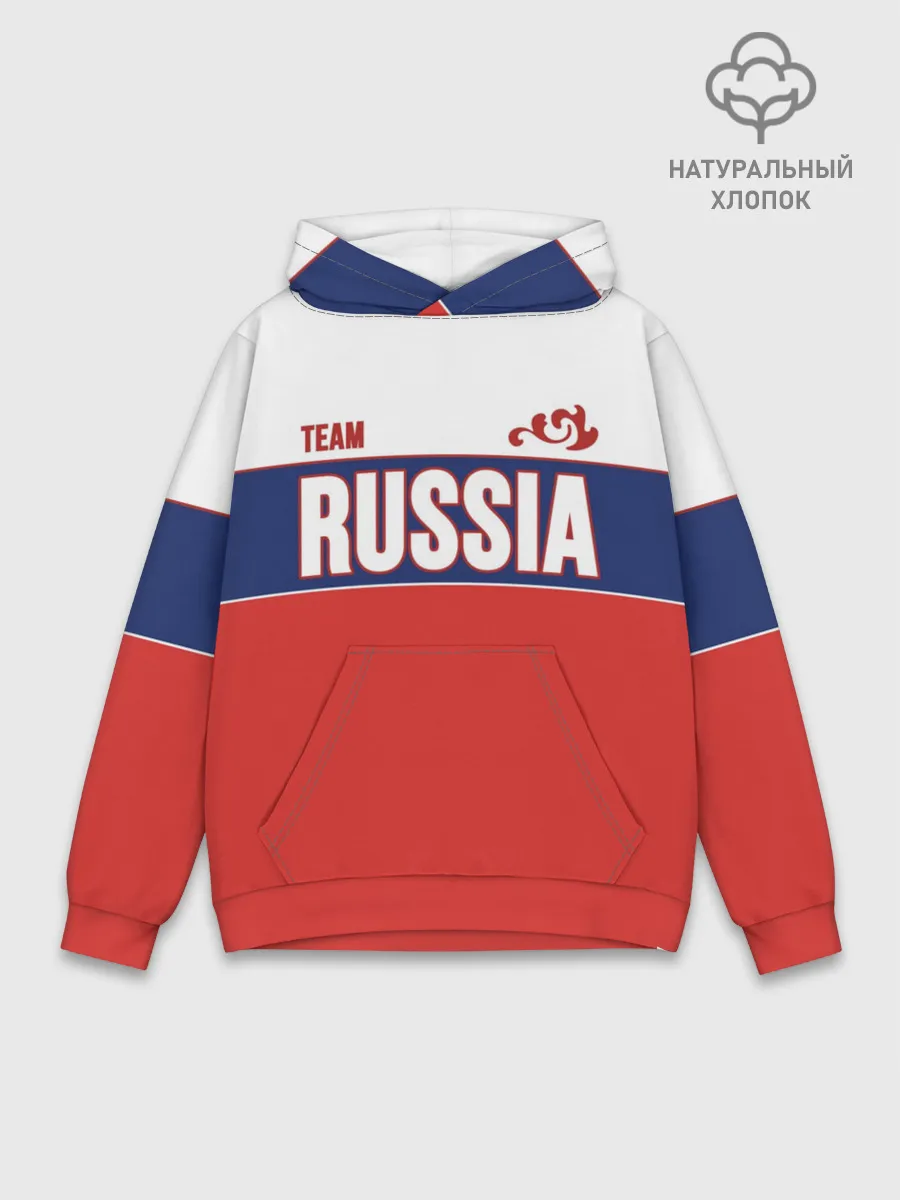 Худи мужской база хлопок / Team Russia