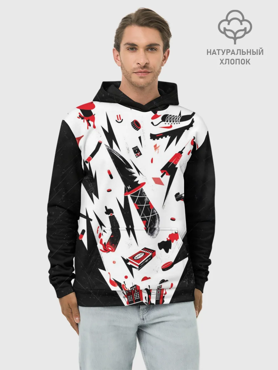 Худи мужской база хлопок / Кровосток