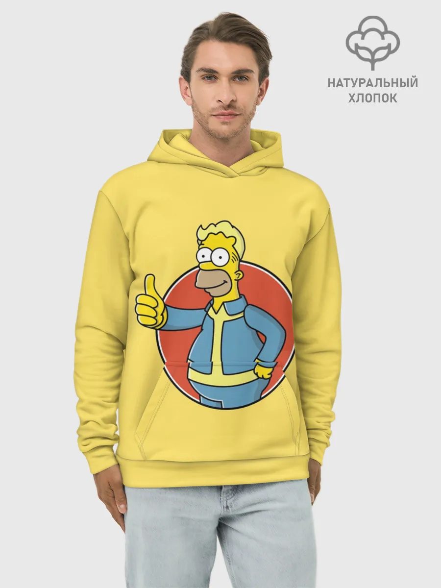 Худи мужской база хлопок / Homer Fallout