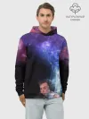 Худи мужской база хлопок / Elon Musk space Илон Маск